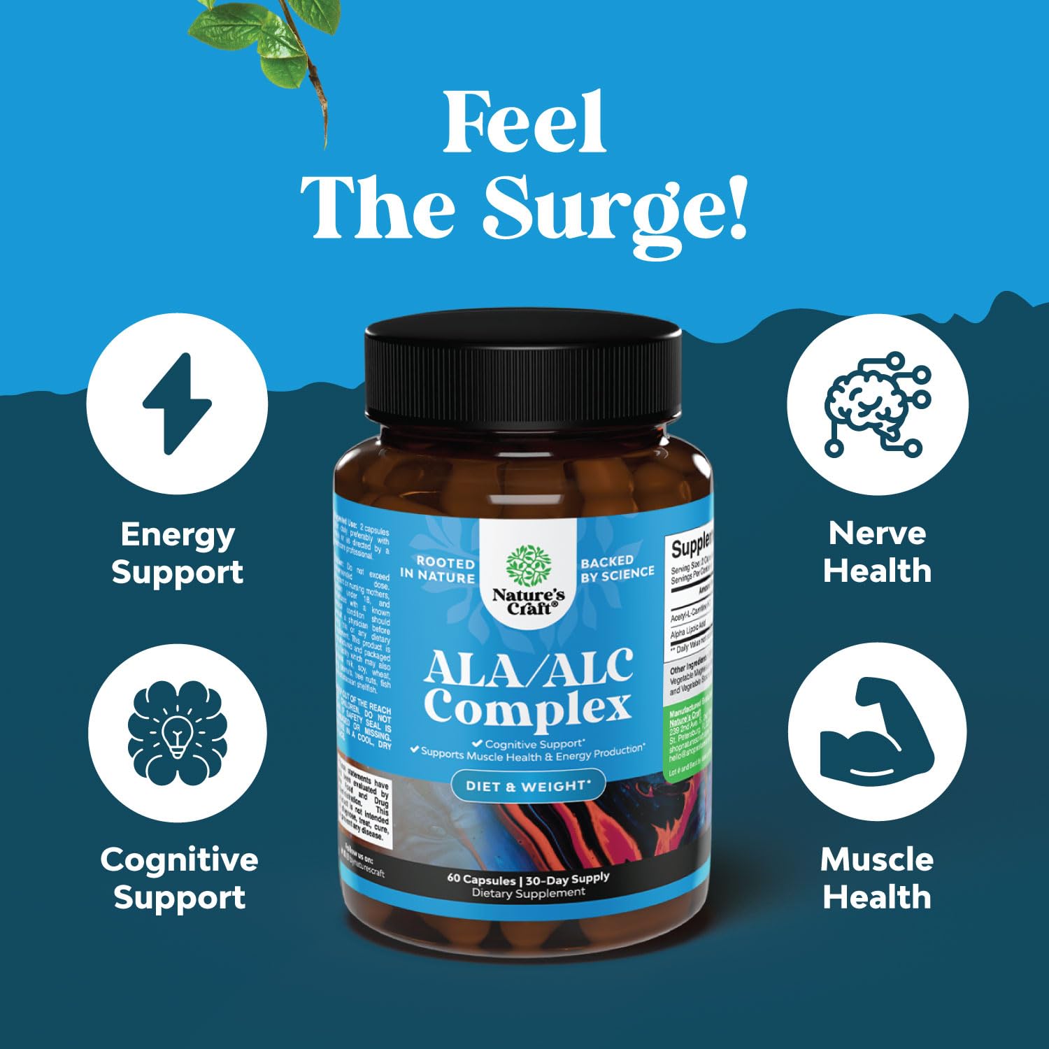 Foto 4 | Suplemento Natures Craft Alc Y Ácido Alfa Lipoico 450 Mg - Venta Internacional.