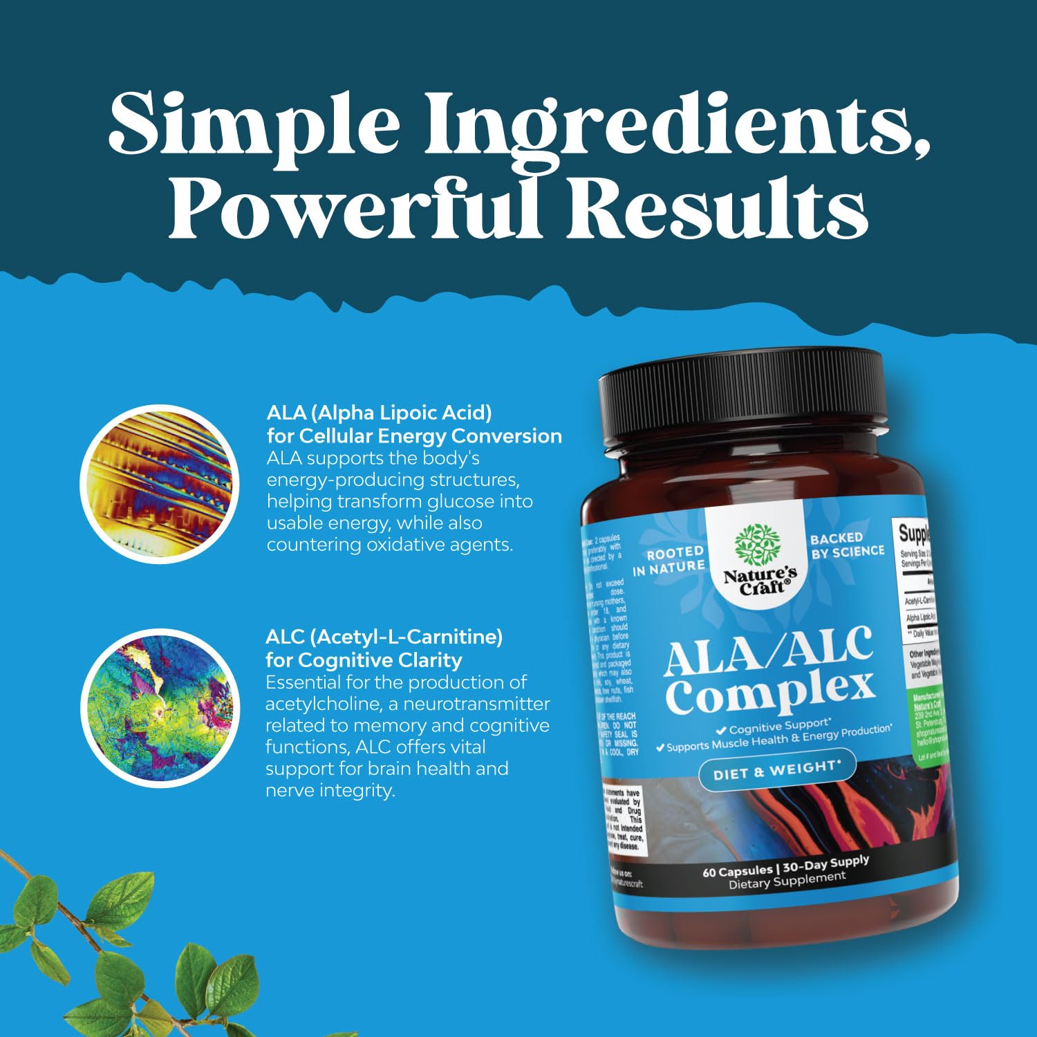 Foto 5 | Suplemento Natures Craft Alc Y Ácido Alfa Lipoico 450 Mg - Venta Internacional.