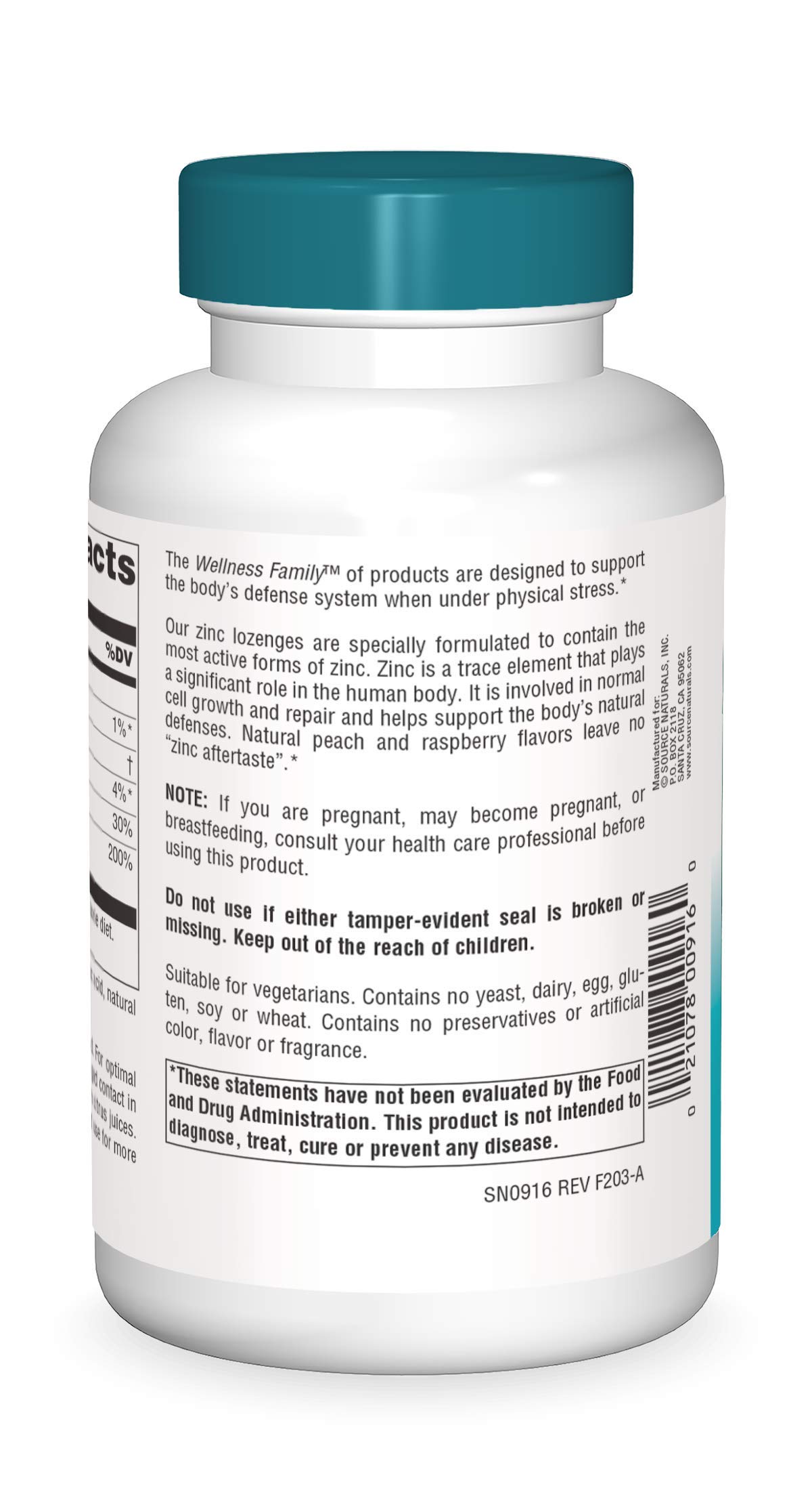 Foto 3 | Pastillas De Zinc Supplement Source Naturals Wellness 23 Mg 120 - Venta Internacional.