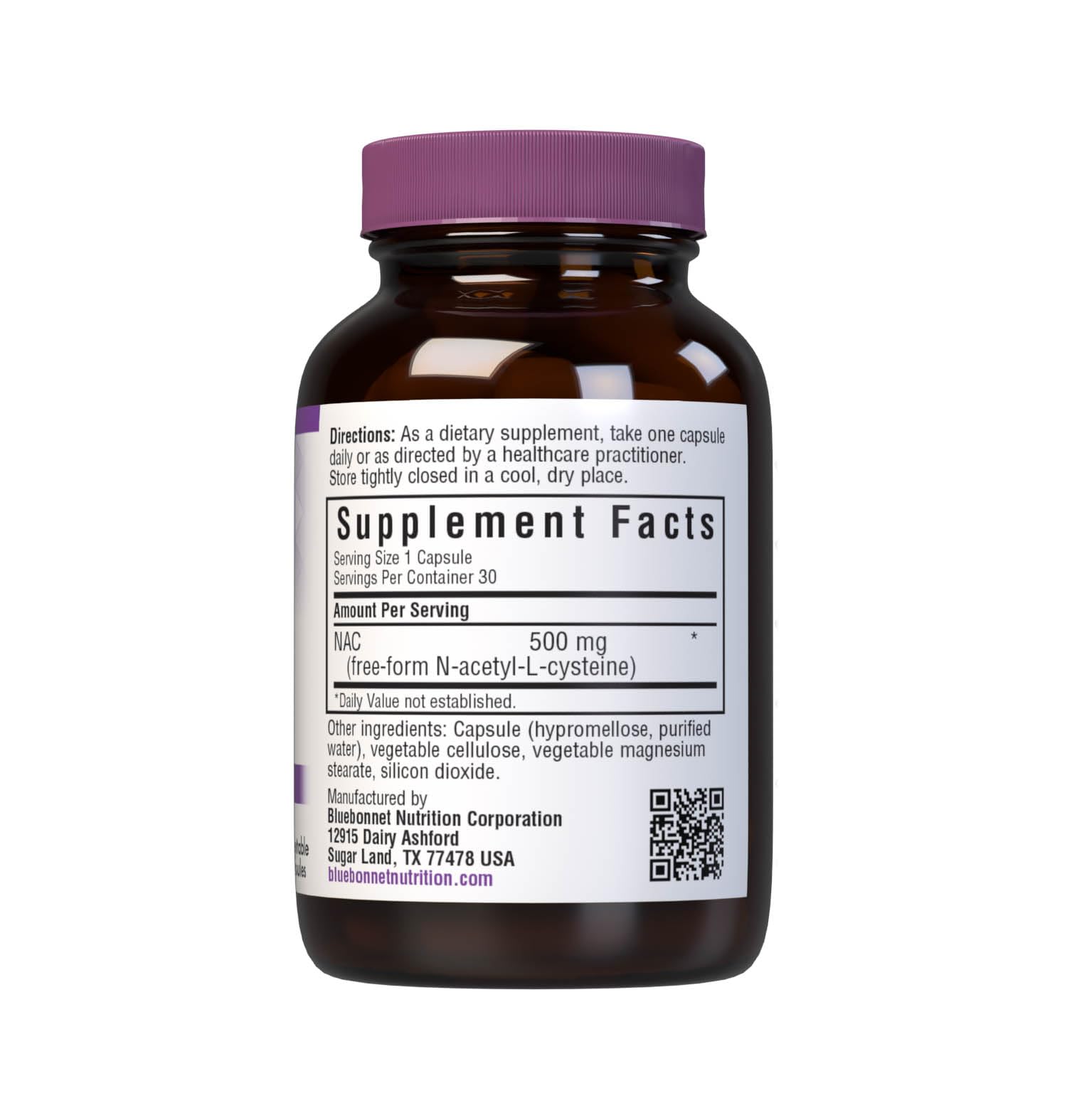Foto 3 pulgar | Suplemento Bluebonnet Nac En Cápsulas Vitamínicas De 500 Mg, 30 Unidades - Venta Internacional.
