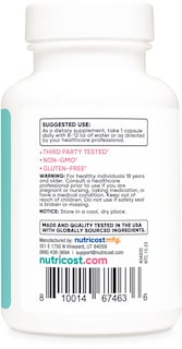 Foto 4 | Suplemento Nutricost De Ácido Fólico 1200 Mcg Con Vitamina B12 Y Biotina 120 Cápsulas - Venta Internacional.
