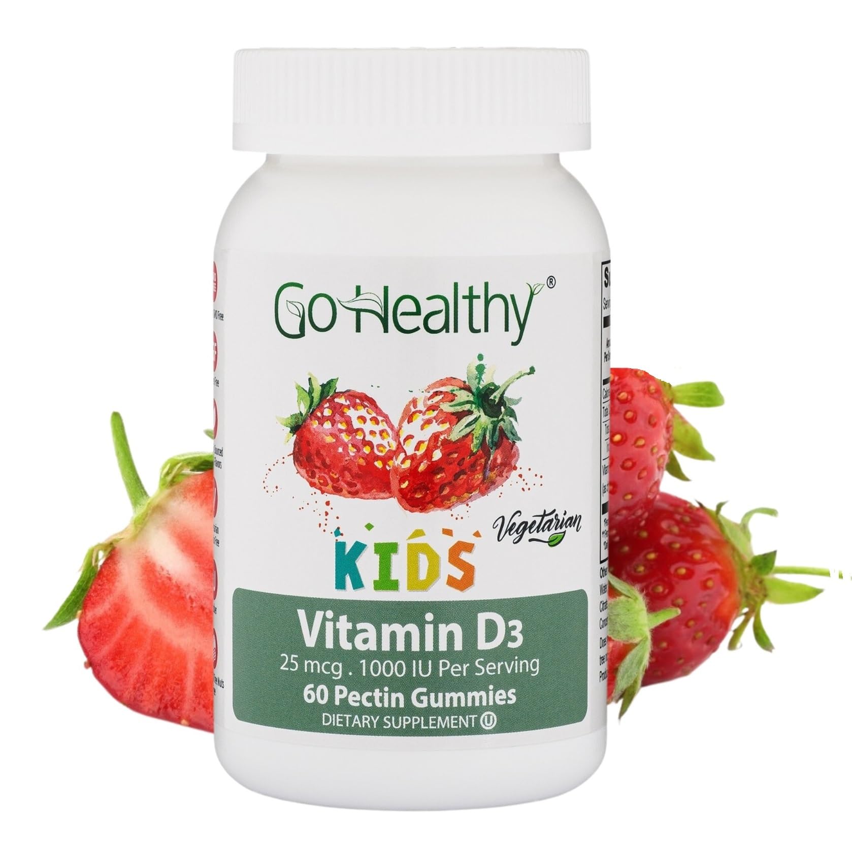 Foto 2 pulgar | Gomitas De Vitamina D Supplement Go Healthy Kids, 60 Porciones - Venta Internacional.