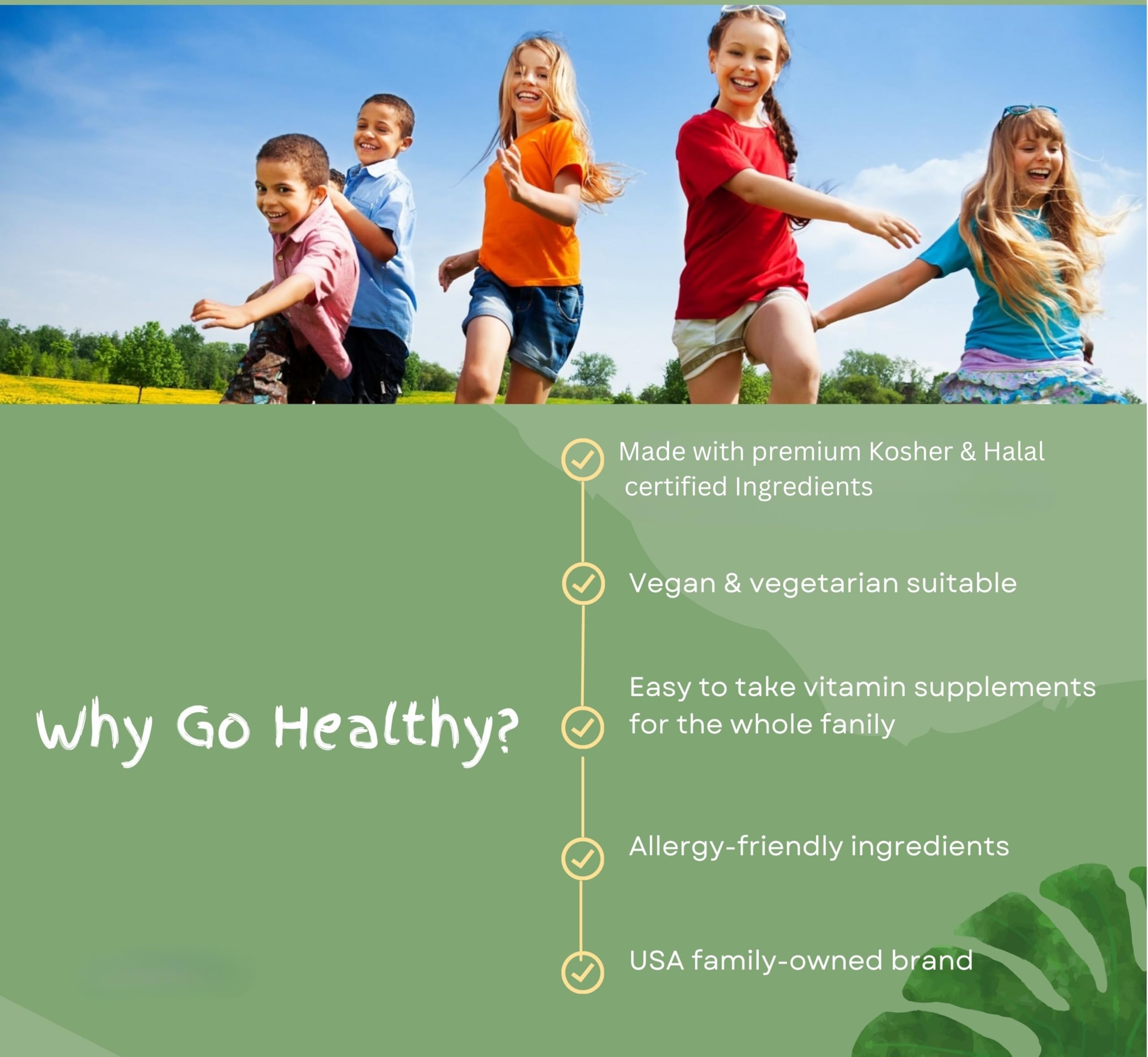 Foto 5 pulgar | Gomitas De Vitamina D Supplement Go Healthy Kids, 60 Porciones - Venta Internacional.