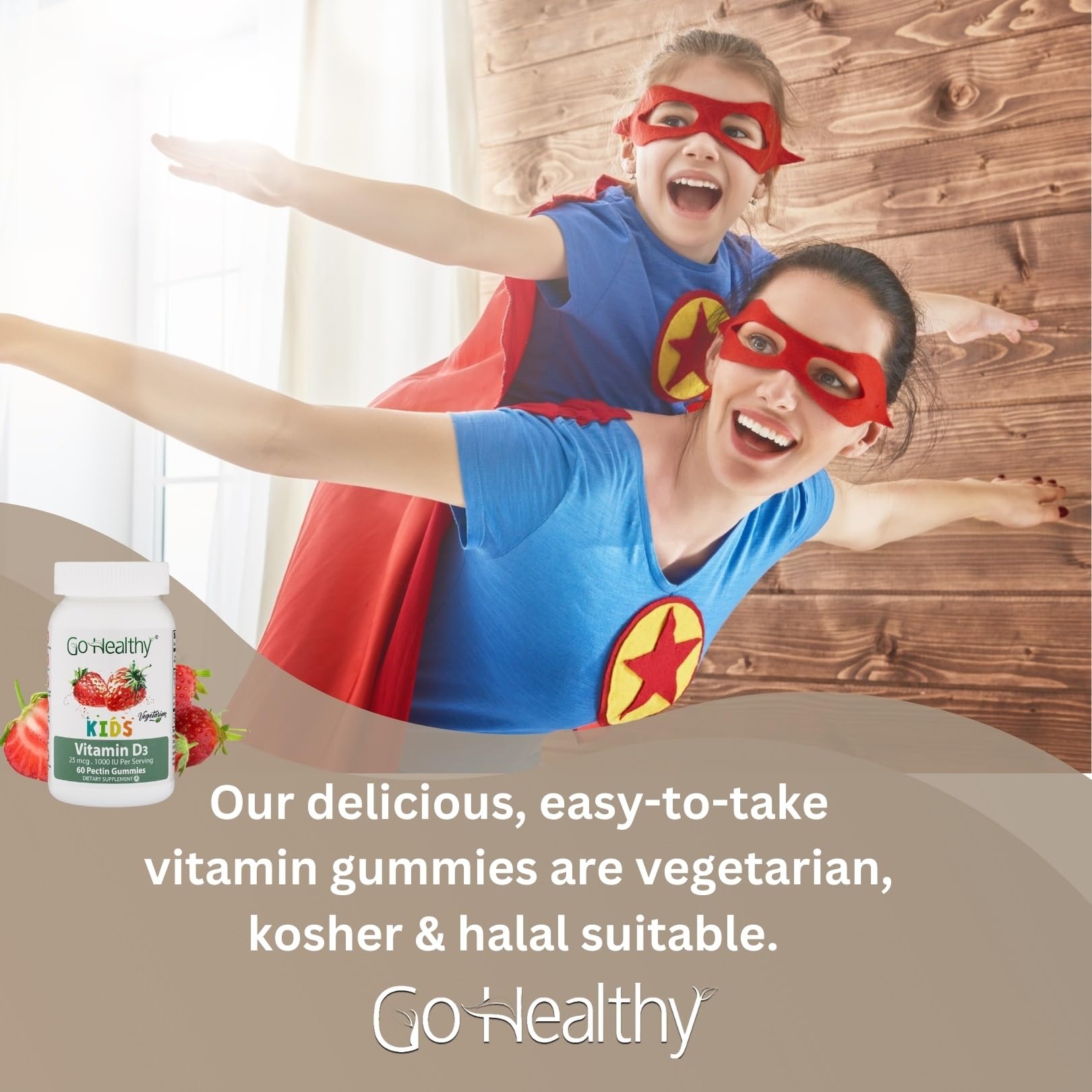 Foto 7 pulgar | Gomitas De Vitamina D Supplement Go Healthy Kids, 60 Porciones - Venta Internacional.