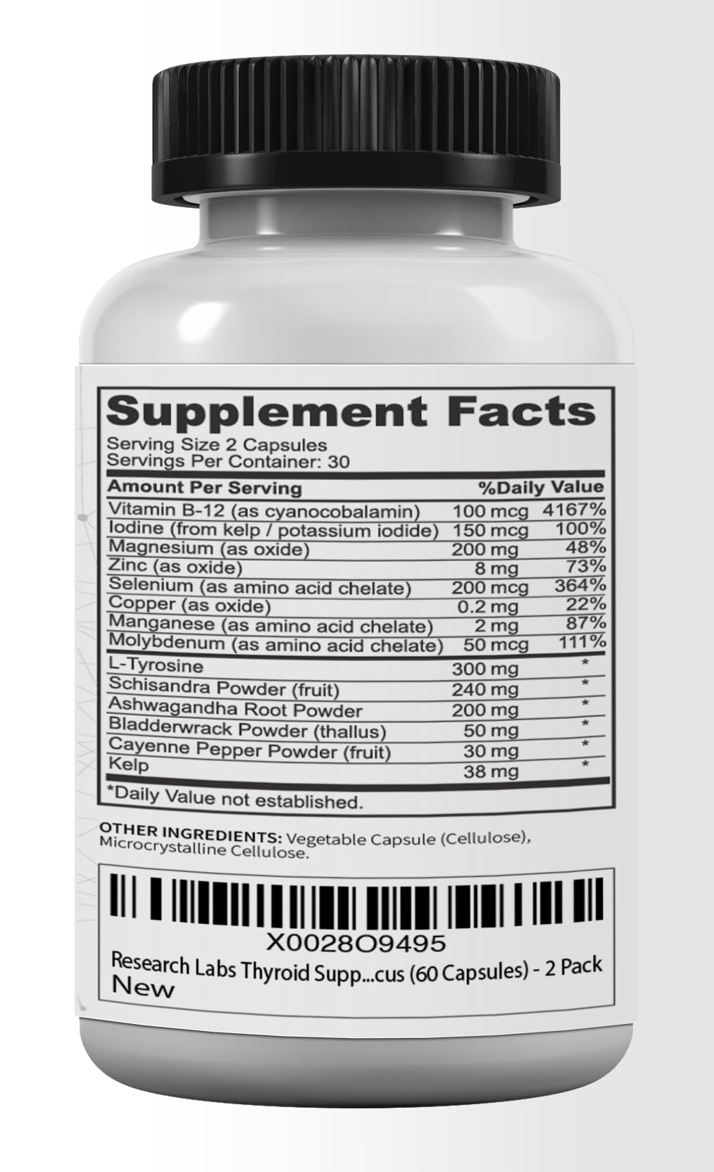 Foto 6 | Supplement Research Labs Thyroid Support + Yodo 120 Cápsulas - Venta Internacional.
