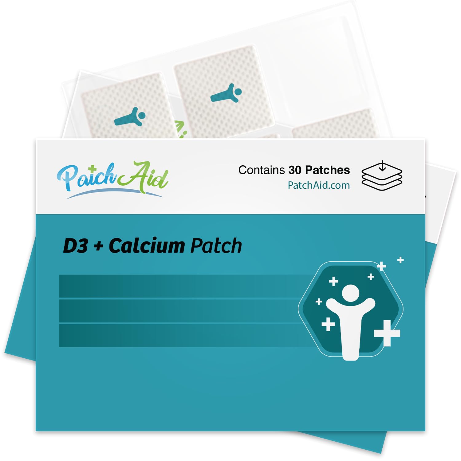 Foto 2 pulgar | Parche Tópico Patchaid D3/calcium, Suministro Para 30 Días (paquete De 2) - Venta Internacional.