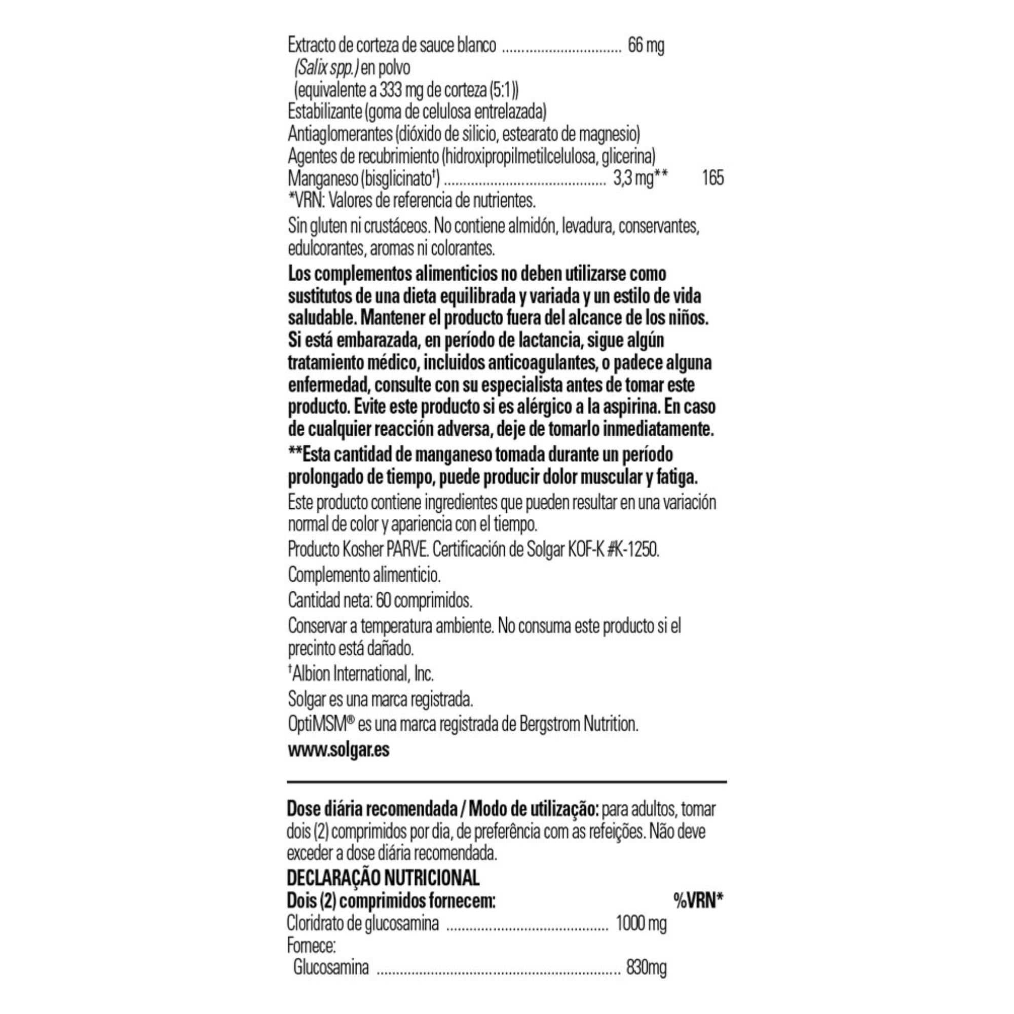 Foto 3 pulgar | Suplemento Solgar Triple Strength Glucosamina Condroitina 120 Tabletas  - Venta Internacional