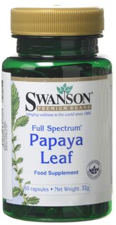 Foto 1 | Suplemento Swanson Full Spectrum Papaya Leaf 400 Mg 60 Cápsulas - Venta Internacional
