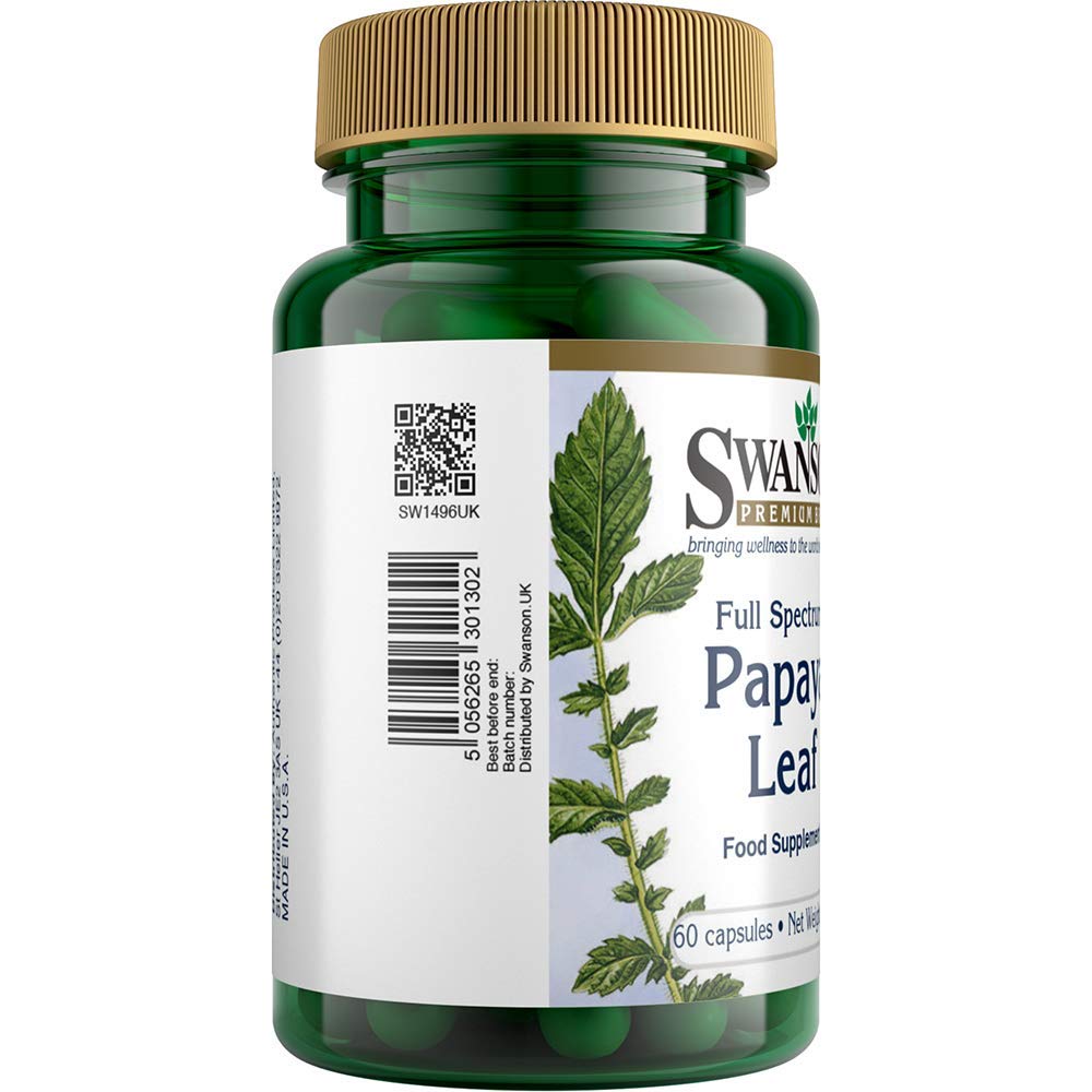 Foto 4 pulgar | Suplemento Swanson Full Spectrum Papaya Leaf 400 Mg 60 Cápsulas - Venta Internacional