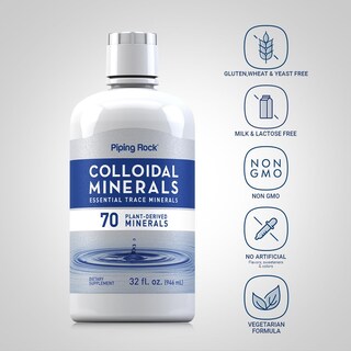 Foto 3 | Suplemento Líquido De Minerales Coloidales Piping Rock 946 Ml - Venta Internacional.