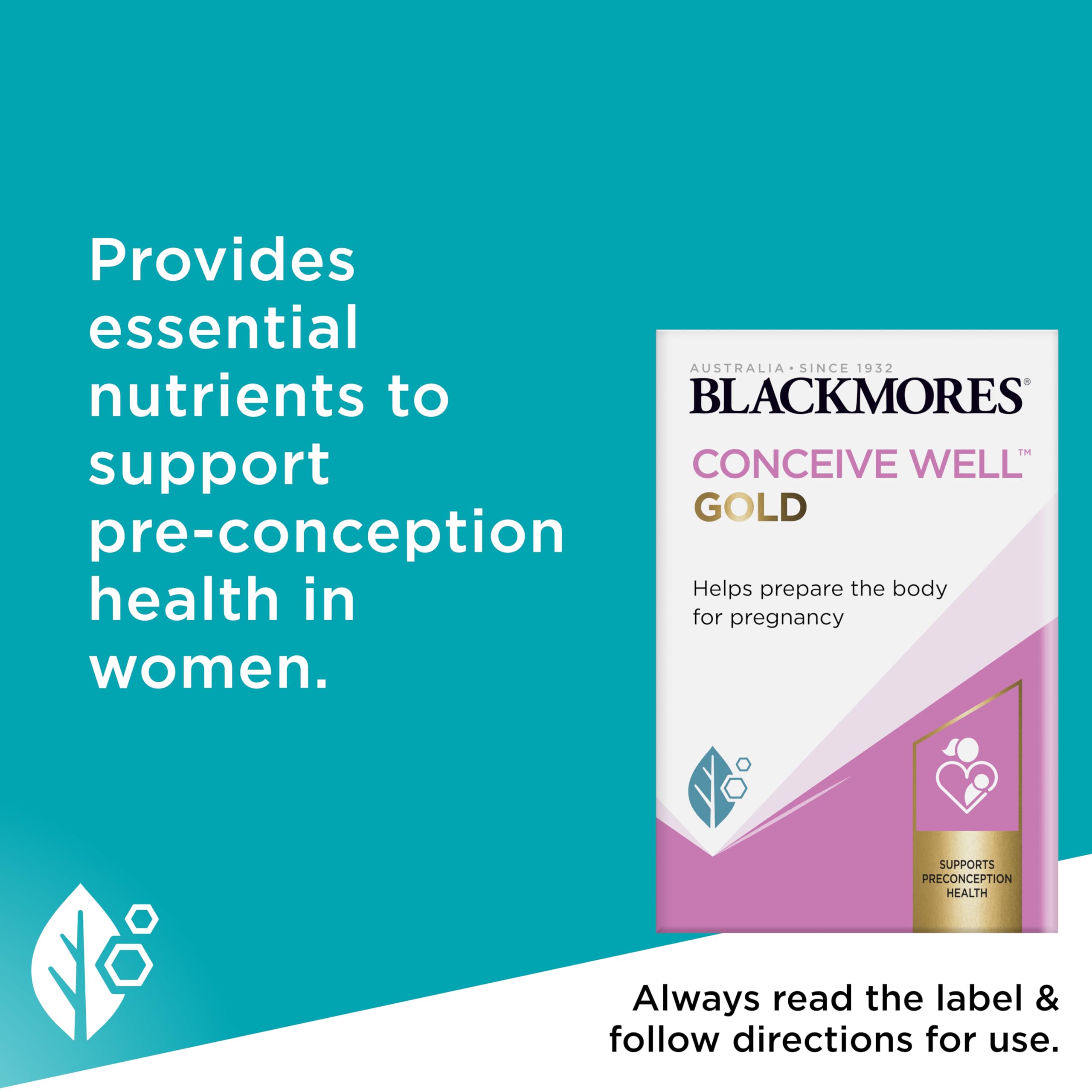 Foto 2 | Conceive Well Gold Blackmores 28 Cápsulas-Venta Internacional