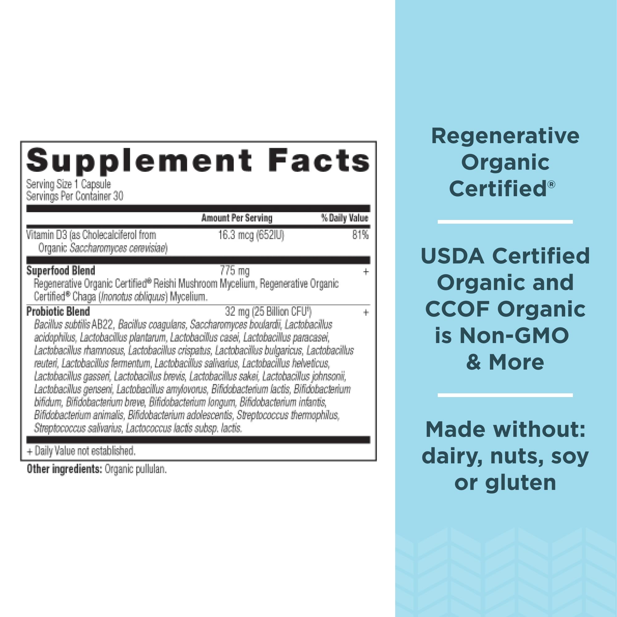 Foto 2 | Probióticos Ancient Nutrition, Regenerativos Orgánicos, Para Mujeres, 30 Unidades - Venta Internacional.