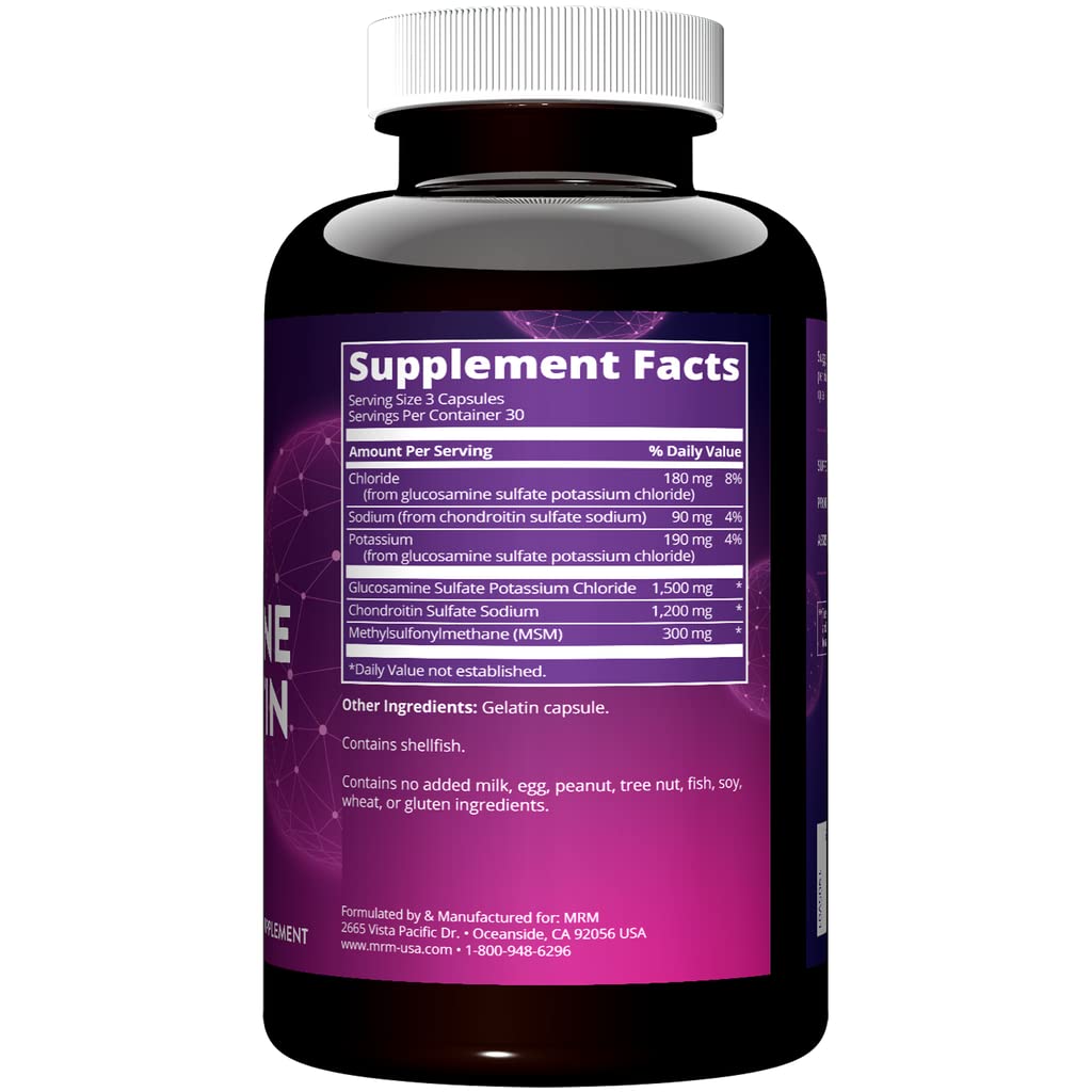 Foto 3 pulgar | Suplemento Mrm Glucosamina Condroitina Msm 90 Cápsulas - Venta Internacional.