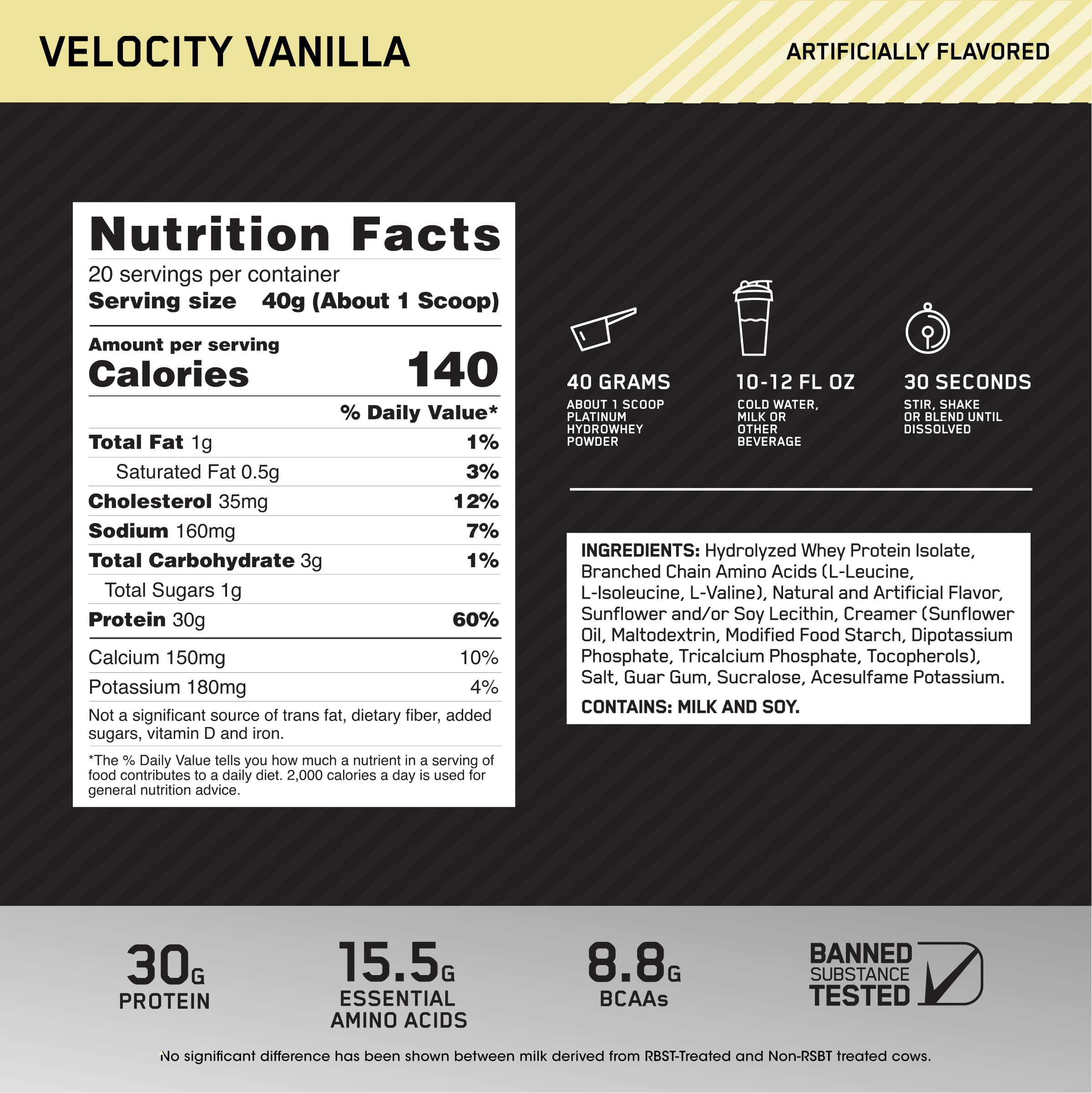 Foto 4 pulgar | Proteína En Polvo Optimum Nutrition Platinum Hydrowhey 800 G - Venta Internacional.