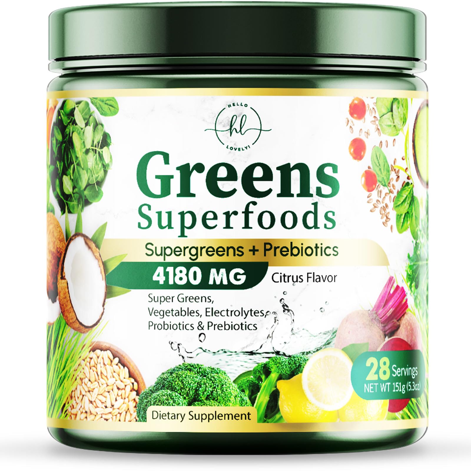 Foto 1 | Superalimento En Polvo ¡hola, Encantadora! Verdes: Espirulina Y Clorella - Venta Internacional.