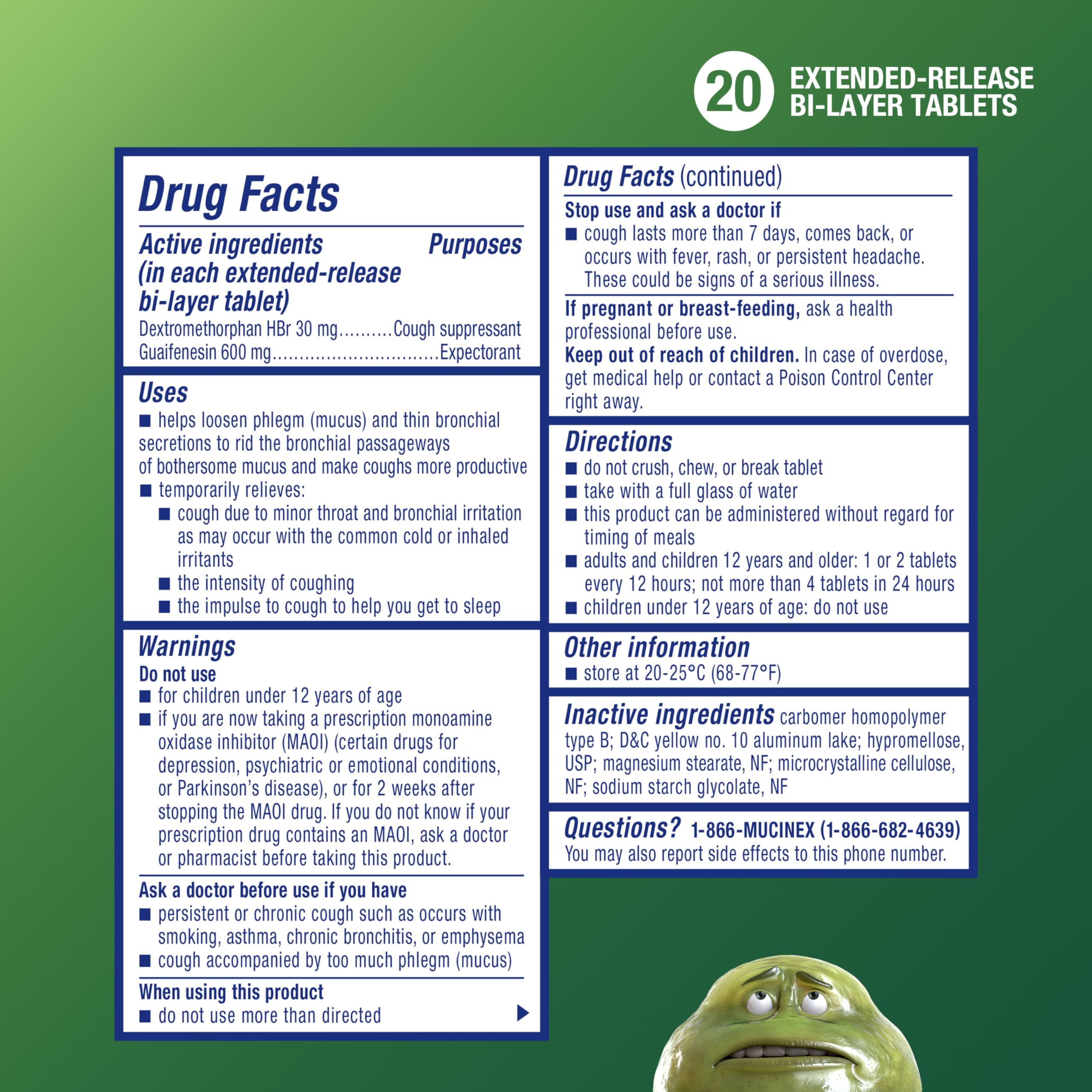 Foto 2 | Medicamento Para La Tos Y El Resfriado Mucinex Dm 12hr Para Adultos, 20 Comprimidos - Venta Internacional.