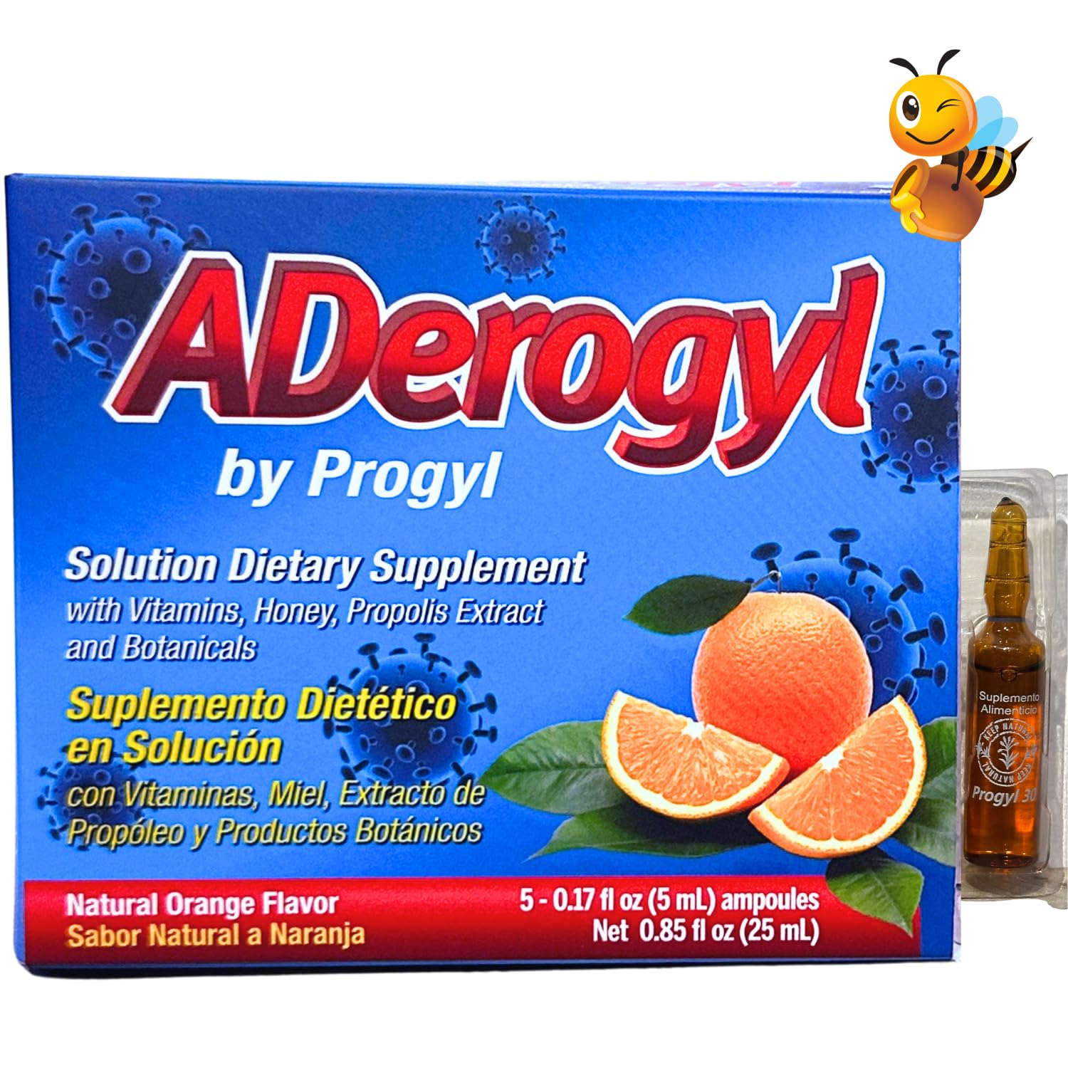 Foto 2 pulgar | Suplemento Aderogyl, Líquido Oral, Vitaminas, Apoyo Inmunológico, 25 Ml - Venta Internacional.