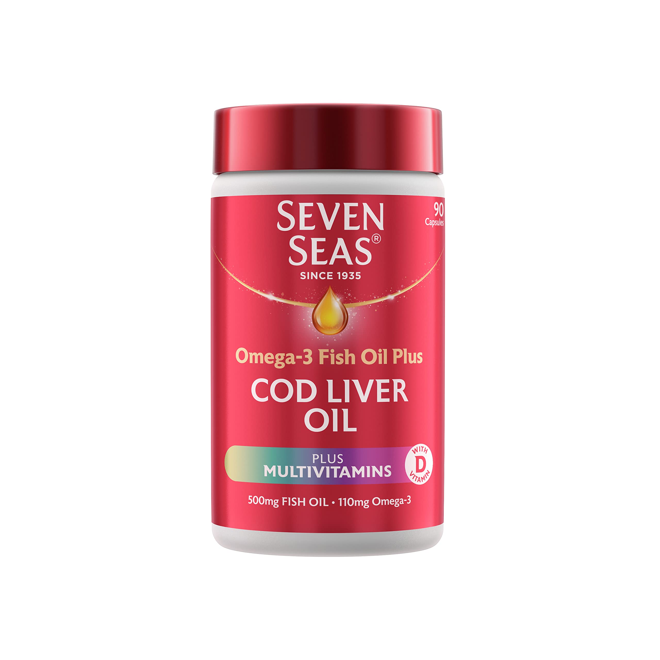 Foto 3 pulgar | Suplemento De Aceite De Hígado De Bacalao Y Multivitaminas De Seven Seas, 90 Cápsulas - Venta Internacional.