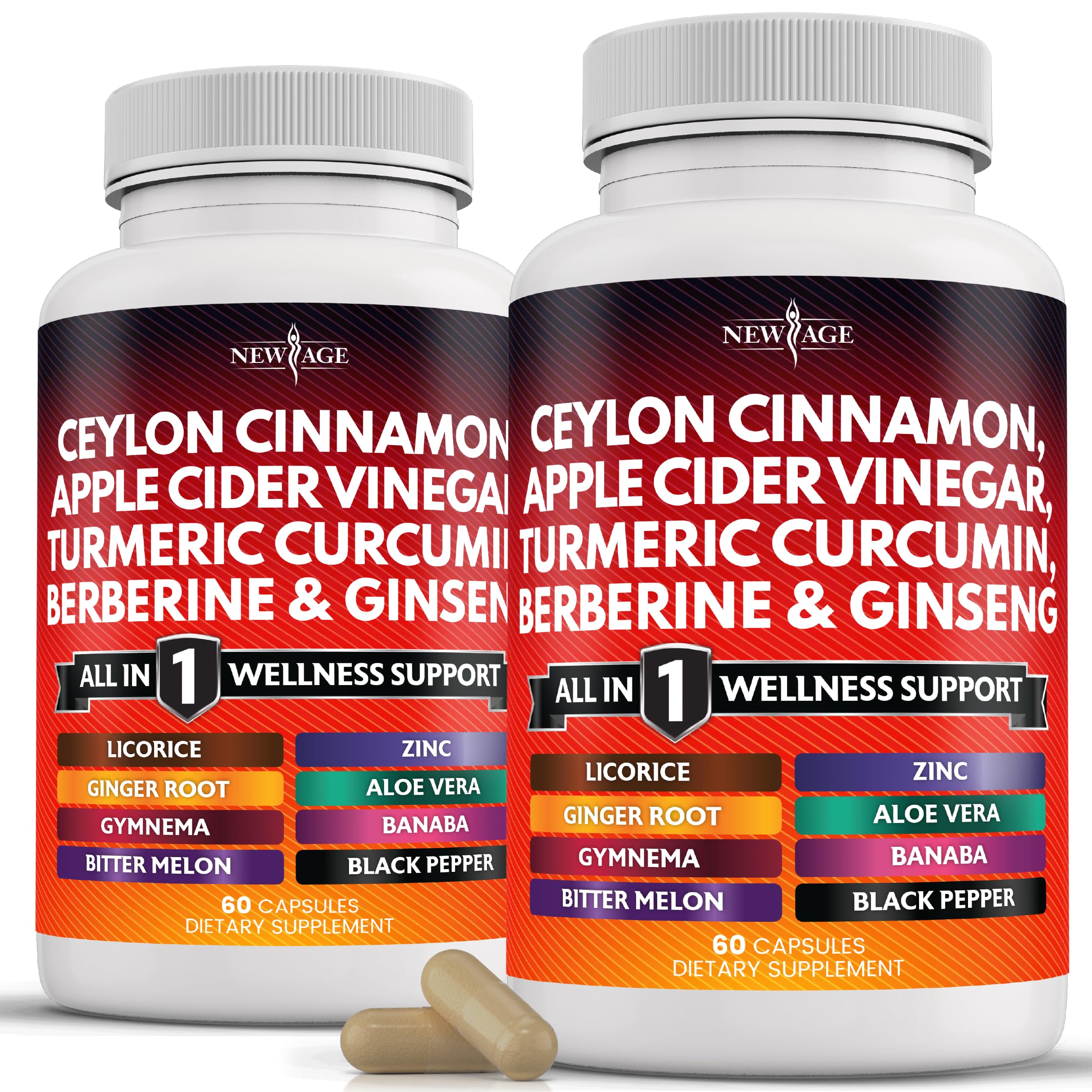 Foto 1 | Suplemento New Age De Canela De Ceilán 3000 Mg De Cúrcuma 3000 Mg - Venta Internacional.