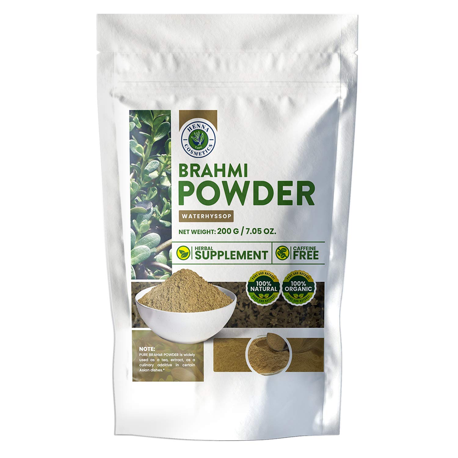 Foto 1 | Suplemento Herbal Henna Cosmetics Cypri Brahmi Powder 200 G - Venta Internacional.
