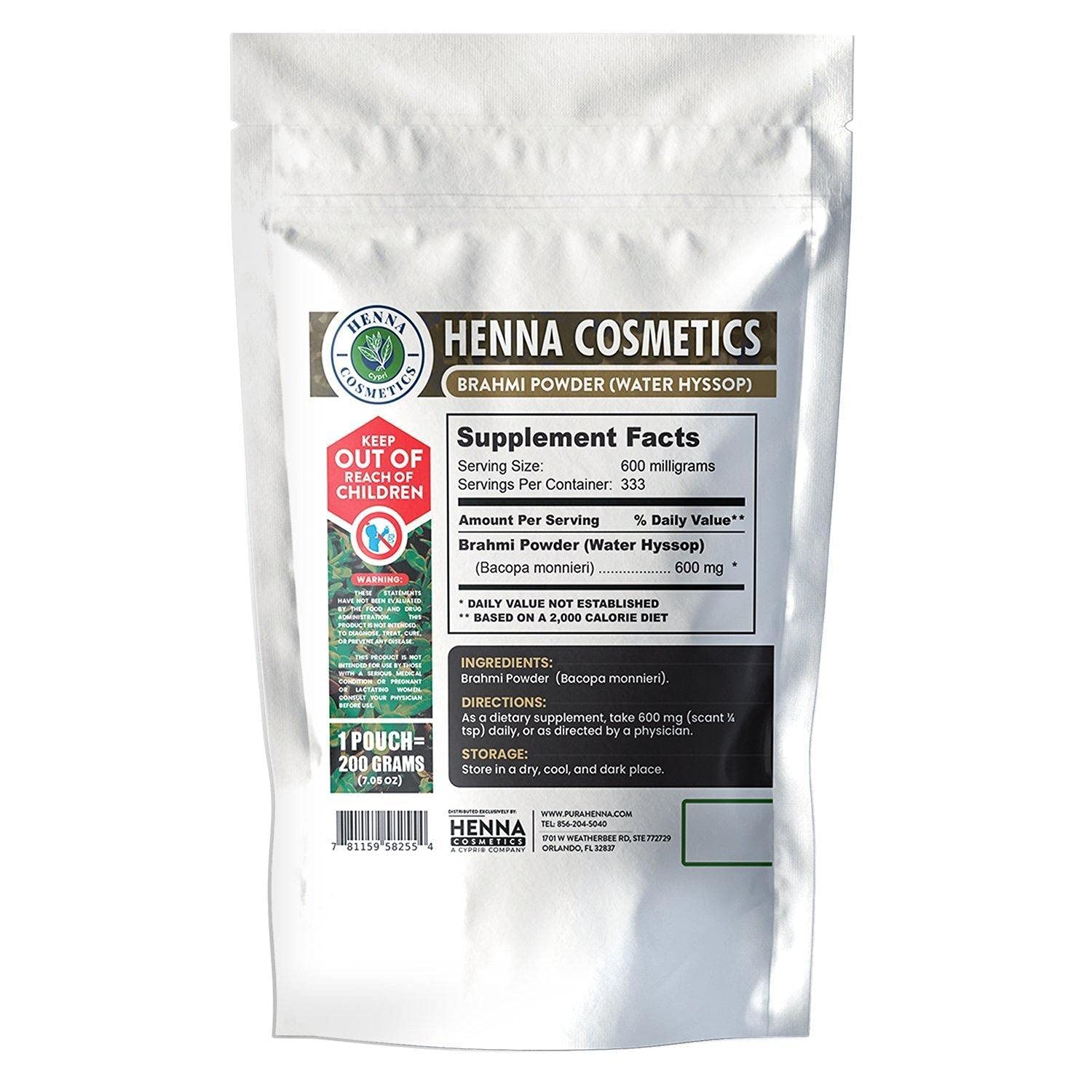Foto 3 pulgar | Suplemento Herbal Henna Cosmetics Cypri Brahmi Powder 200 G - Venta Internacional.