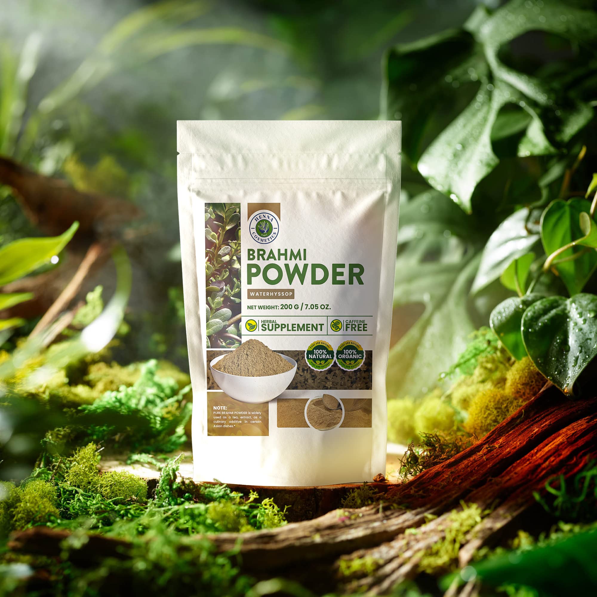 Foto 6 | Suplemento Herbal Henna Cosmetics Cypri Brahmi Powder 200 G - Venta Internacional.