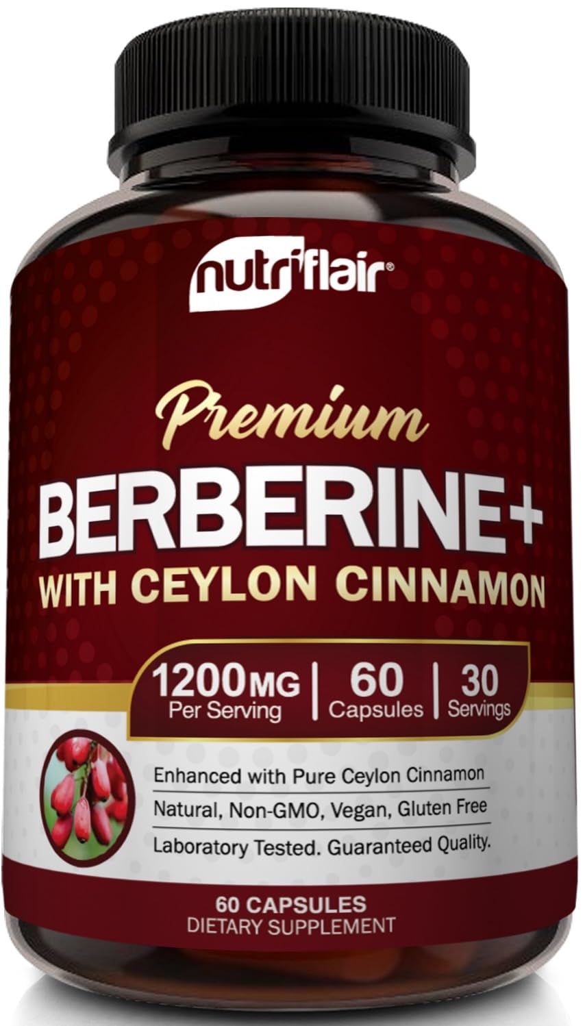 Foto 4 | Suplemento Nutriflair Premium Berberine Hcl 1200 Mg + Canela - Venta Internacional.