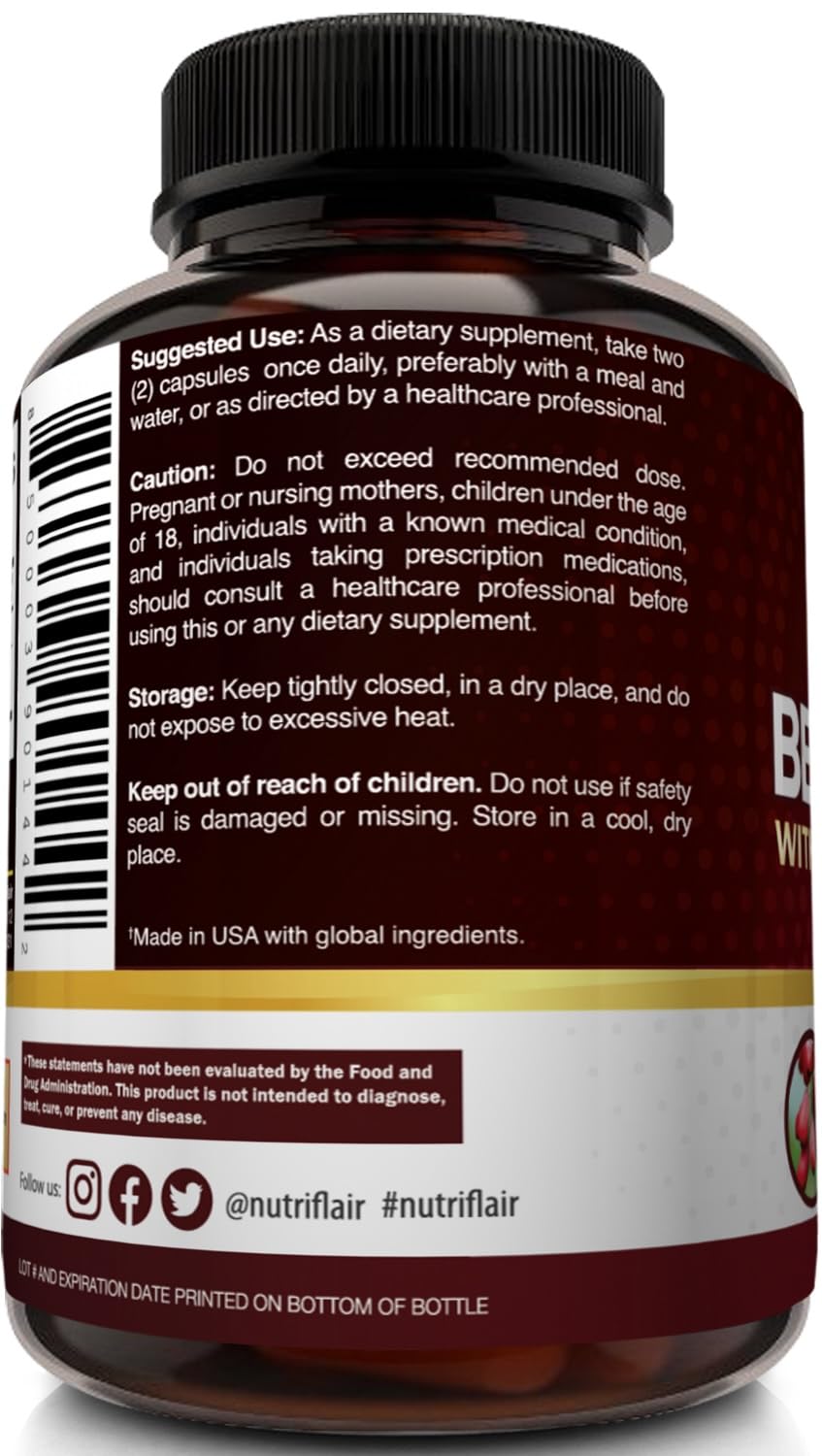 Foto 5 | Suplemento Nutriflair Premium Berberine Hcl 1200 Mg + Canela - Venta Internacional.