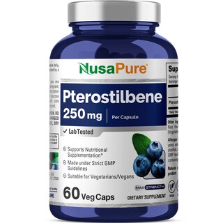 Foto 1 | Suplemento Nusapure De Pterostilbeno 250 Mg, 60 Cápsulas Vegetarianas - Venta Internacional.