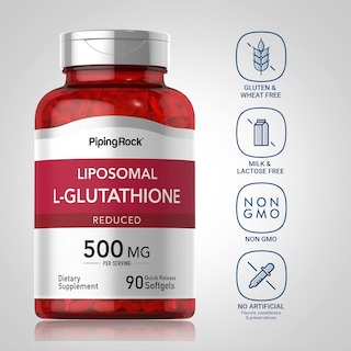 Foto 3 | Suplemento De Glutatión Liposomal Piping Rock, 500 Mg, 90 Cápsulas Blandas - Venta Internacional.