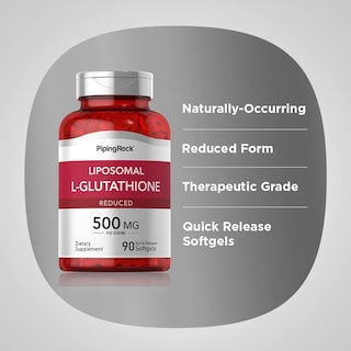 Foto 4 | Suplemento De Glutatión Liposomal Piping Rock, 500 Mg, 90 Cápsulas Blandas - Venta Internacional.