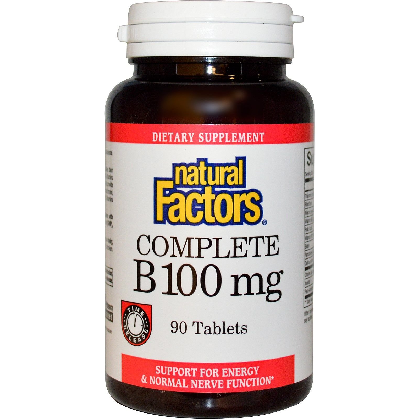 Foto 1 | Suplemento Natural Factors Complete B 100 Mg 90 Comprimidos - Venta Internacional.