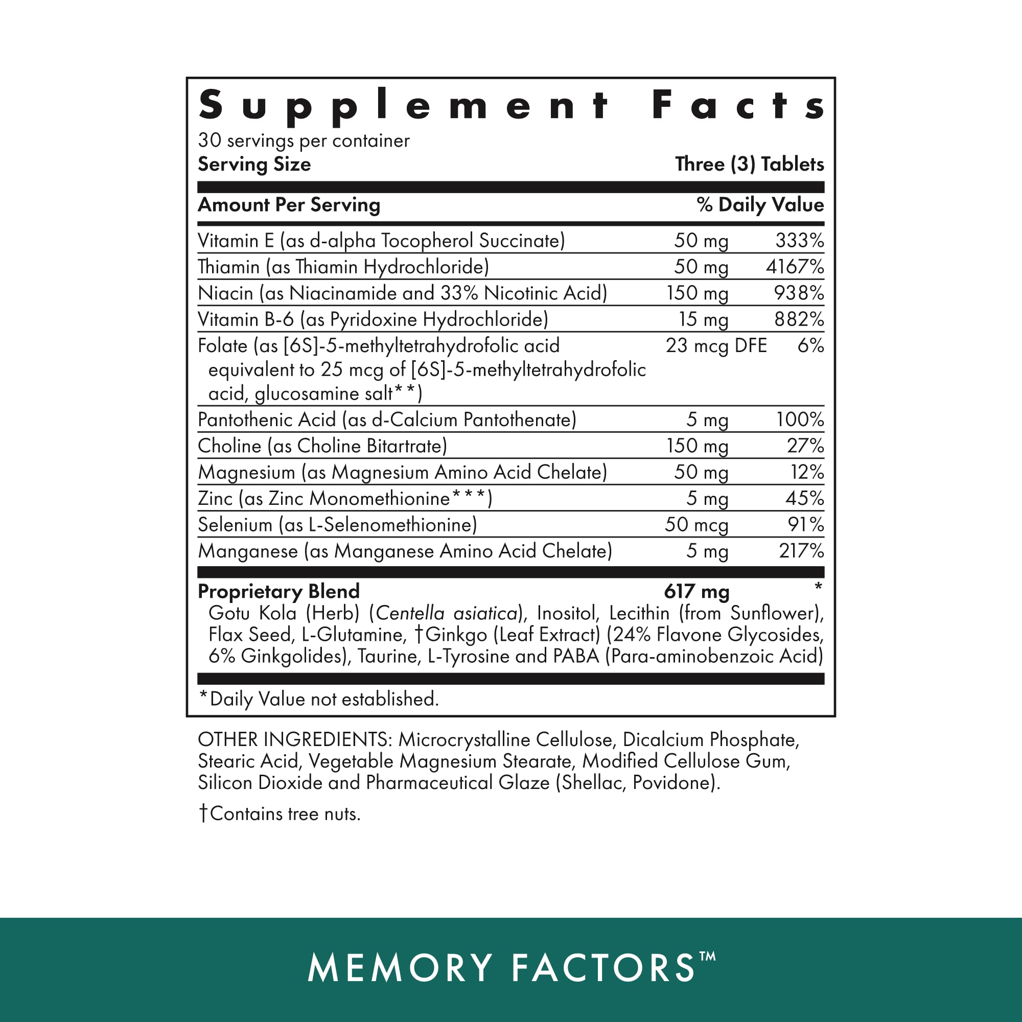 Foto 3 pulgar | Suplemento Michael's Memory Factors 90 Tabletas Vegetarianas - Venta Internacional.