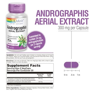 Foto 3 | Suplemento De Extracto Aéreo Solaray Andrographis 600 Mg - Venta Internacional.