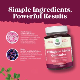 Foto 5 | Gomitas Supplement Natures Craft Para Cabello, Piel Y Uñas, Para Mujeres, 45 Días - Venta Internacional.