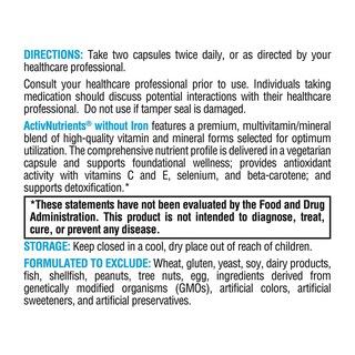 Foto 6 | Suplemento Xymogen Activnutrients Sin Hierro 60 Cápsulas - Venta Internacional.