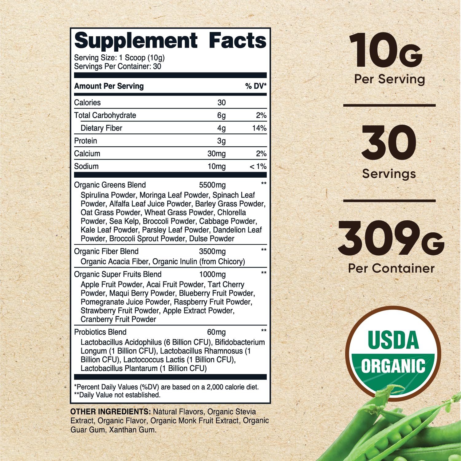 Foto 3 pulgar | Super Greens Powder Nutricost Organic 30 Porciones - Venta Internacional.