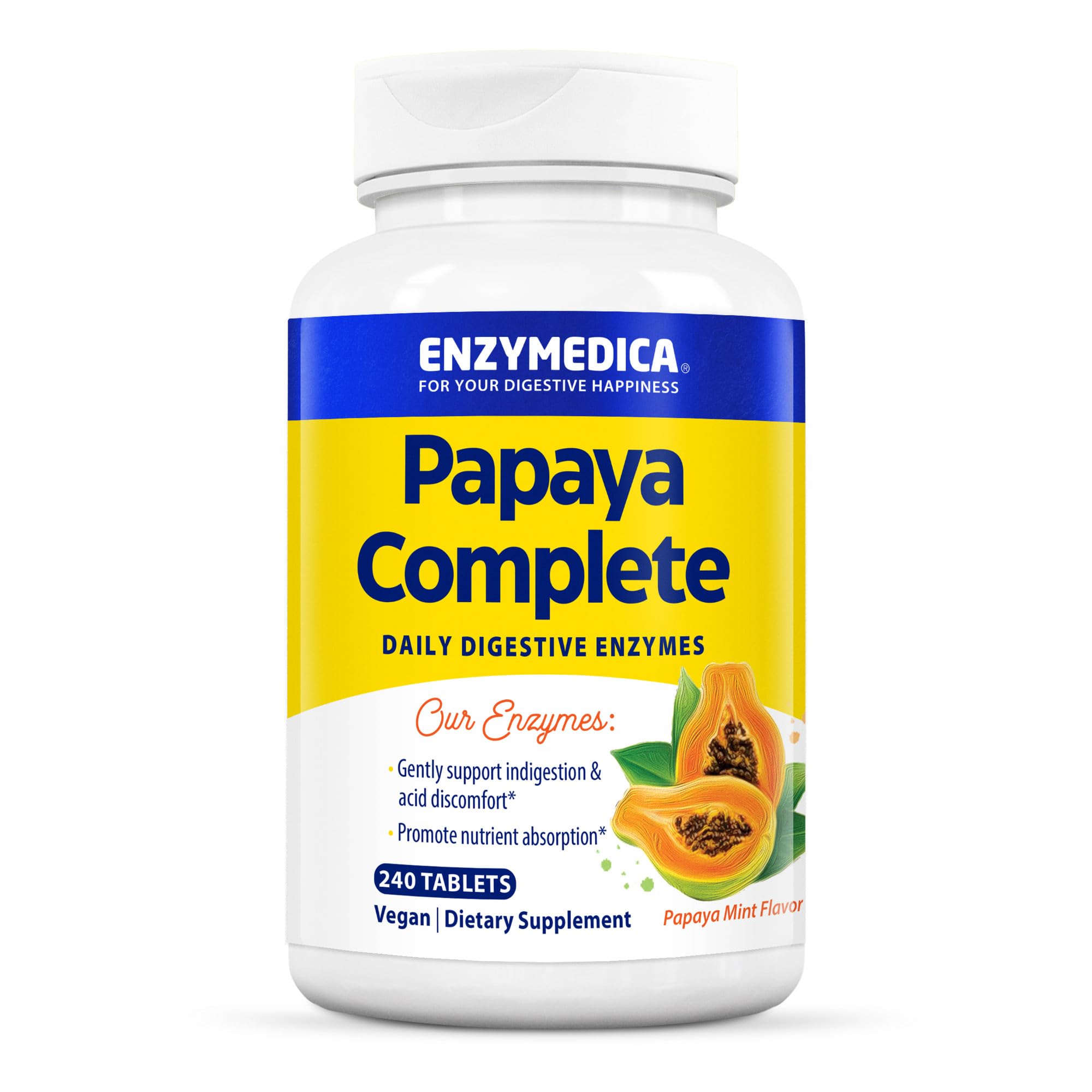 Foto 2 pulgar | Masticables Enzymedica Papaya Complete 240 Comprimidos - Venta Internacional