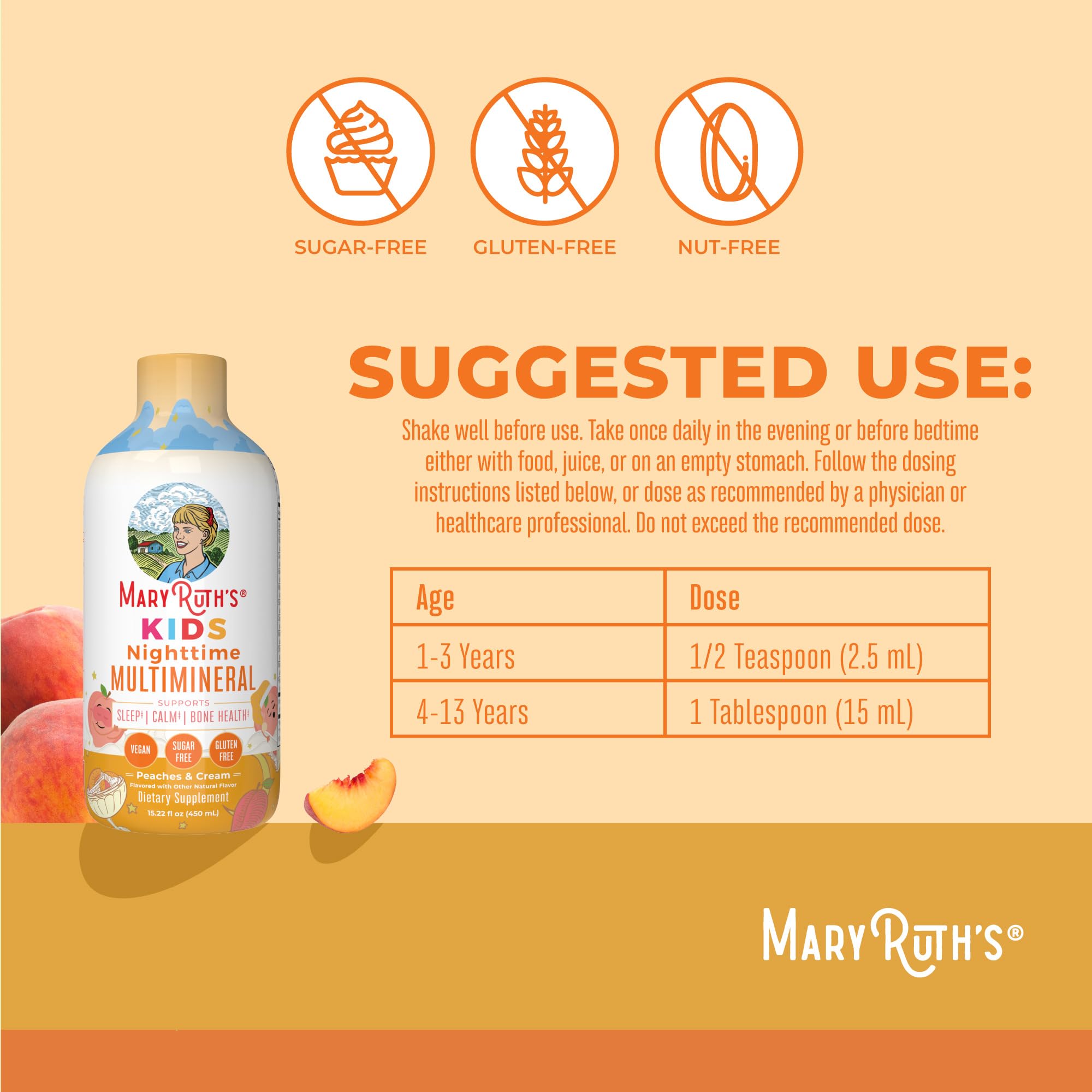Foto 7 pulgar | Suplemento Maryruth's Kids Liquid Nighttime Multimineral - Venta Internacional.