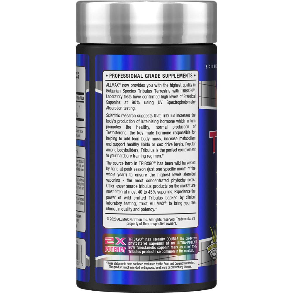 Foto 3 pulgar | Suplemento Testosterona Natural Allmax Trib X 90 de 90 Cápsulas - Venta Internacional