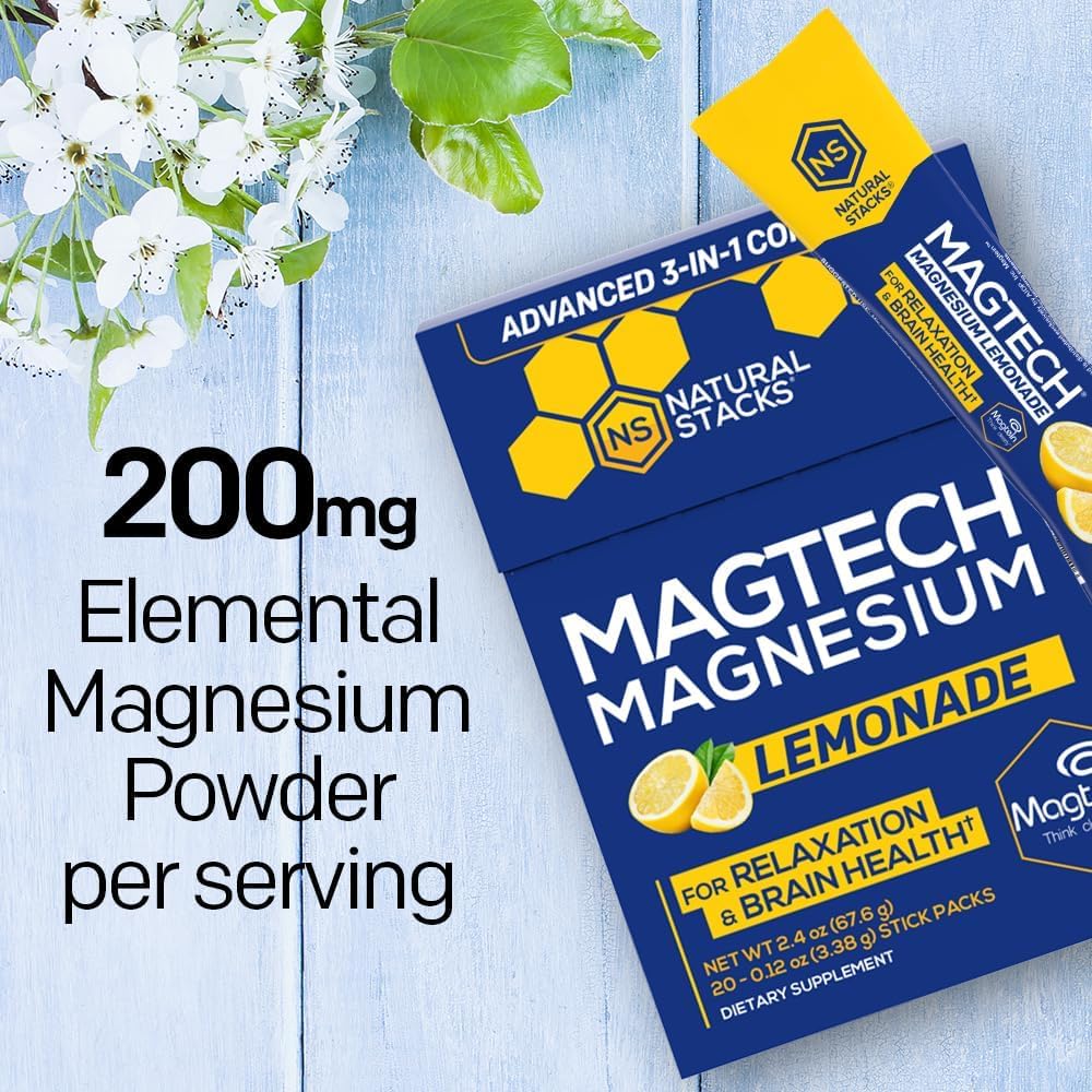 Foto 5 pulgar | Mezcla para Bebida de Magnesio Natural Stacks Magtech Limonada 20 Sobres - Venta Internacional