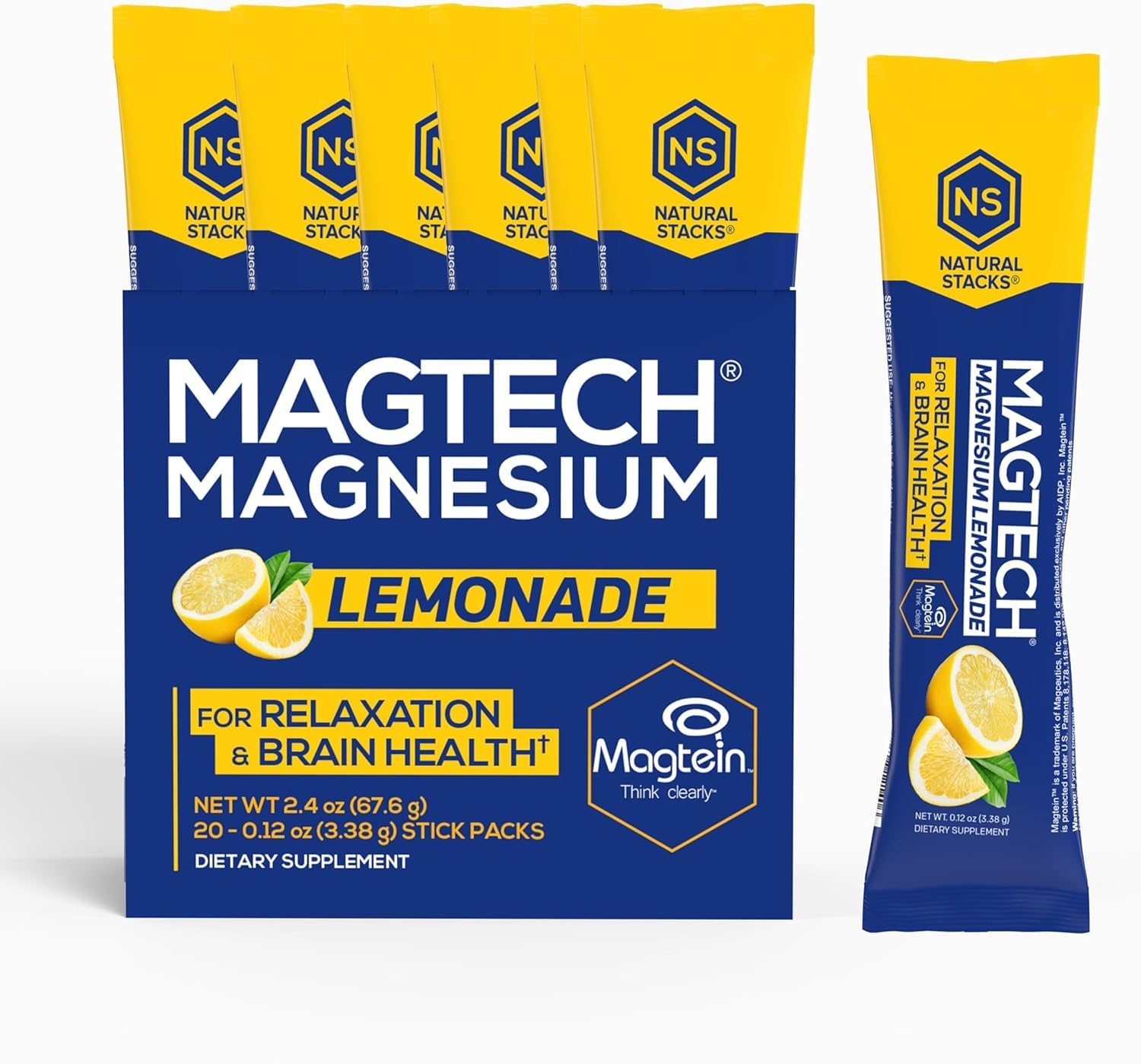 Foto 6 | Mezcla para Bebida de Magnesio Natural Stacks Magtech Limonada 20 Sobres - Venta Internacional