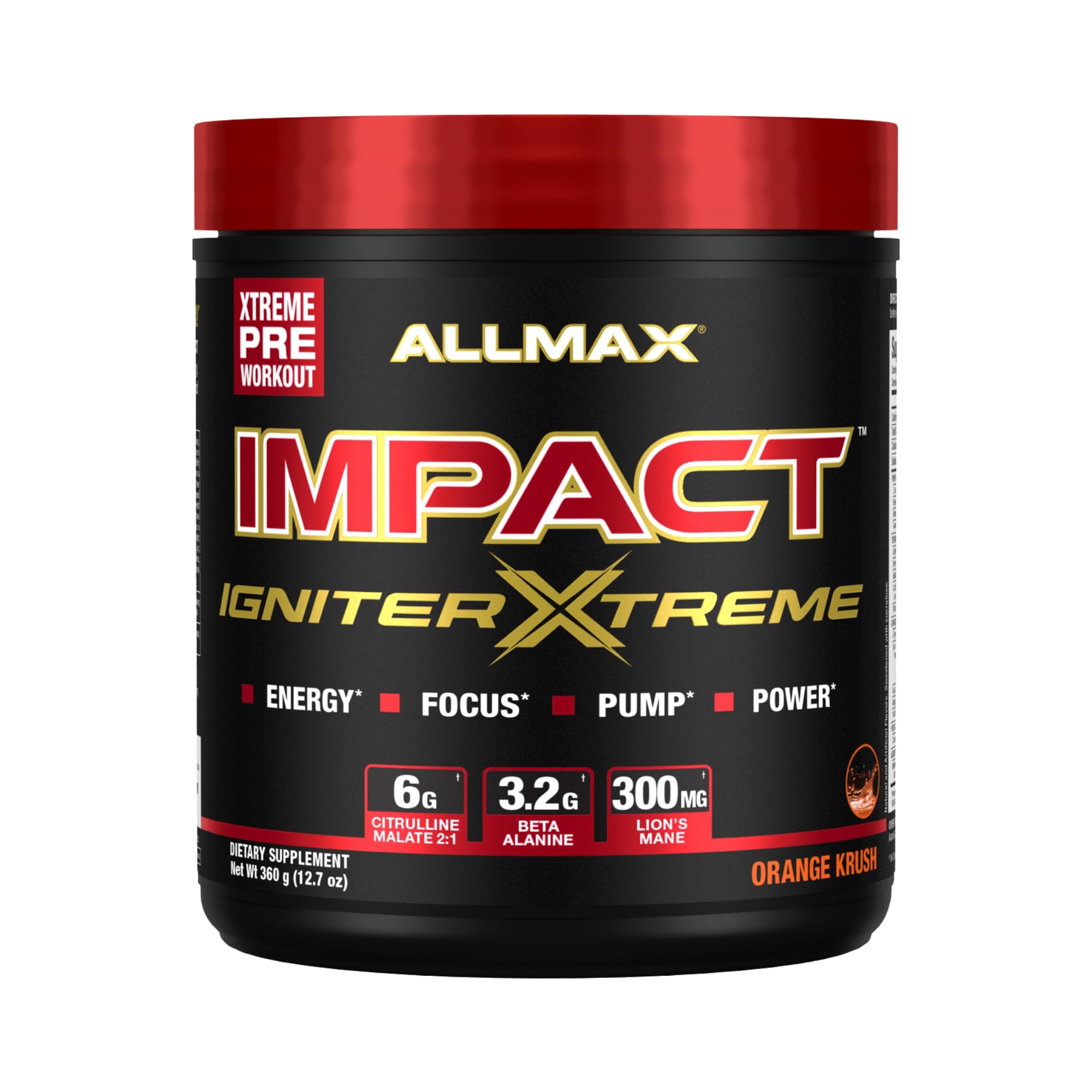 Foto 2 pulgar | Allmax Impact Igniter Xtreme Orange Crush 360 G Pre Entrenamiento - Venta Internacional