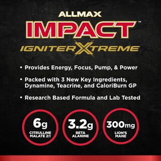 Foto 3 | Allmax Impact Igniter Xtreme Orange Crush 360 G Pre Entrenamiento - Venta Internacional