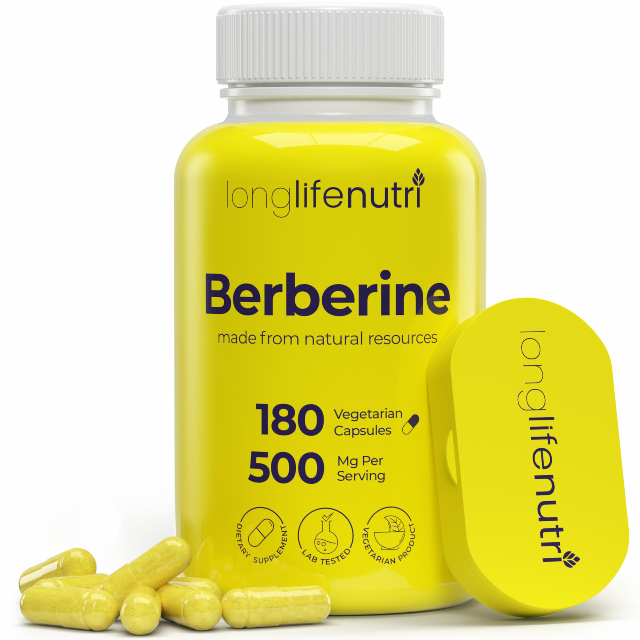 Foto 1 | Suplemento LongLifeNutri Berberine 500 mg de Extracto de HCL 180 Cápsulas - Venta Internacional