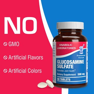 Foto 6 | Sulfato De Glucosamina Anabolic Laboratories 90 Tabletas-Venta Internacional