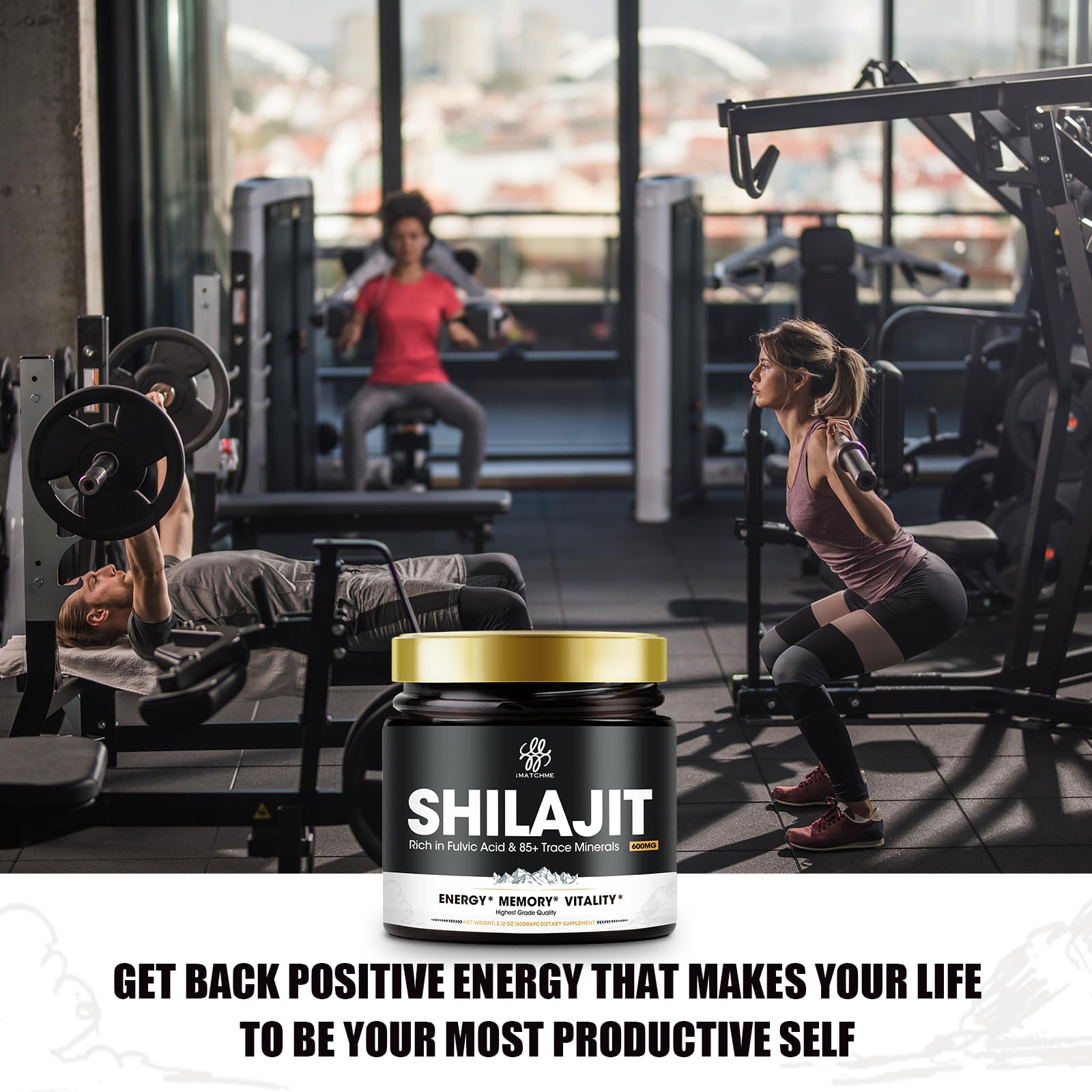 Foto 8 pulgar | Suplemento De Shilajit Imatchme, Resina Pura, 600 Mg, 100 Porciones - Venta Internacional.