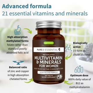 Foto 4 | Multivitamínico Metilado Igennus 180 Comprimidos - Venta Internacional