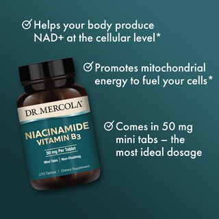 Foto 4 | Suplemento Dr. Mercola Con Niacinamida Y Vitamina B3, 50 Mg, 270 Tabletas - Venta Internacional.