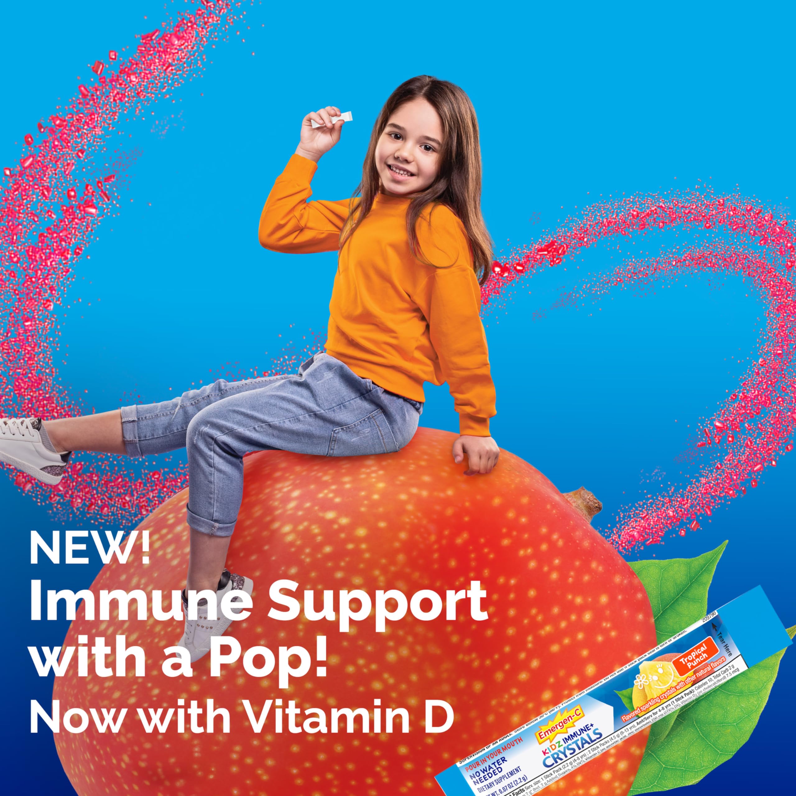 Foto 3 pulgar | Suplemento Emergen-c Kidz Immune Plus Crystals, 28 Paquetes En Barra - Venta Internacional.